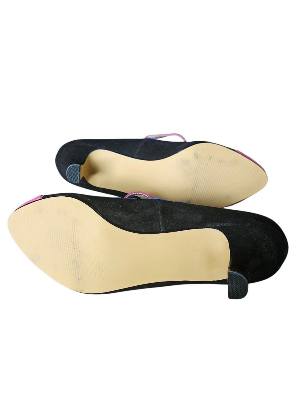 Rara AVIS suede Multi Color Pumps Heels Pink Black And Royal Blue 8.5 M - Picture 2 of 5